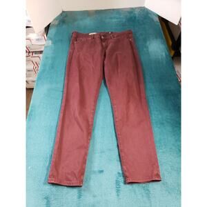 Adriano Goldschmied Jeans Size 28 Womens Red Stretch Stevie Ankle Slim Straight